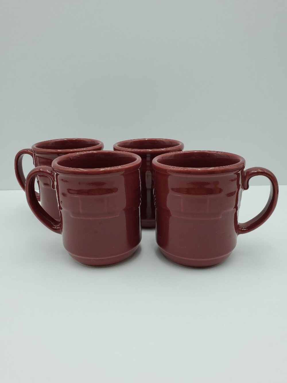 Longaberger Pottery Woven Traditions Paprika Mugs